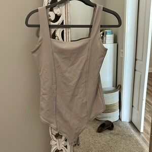 Tan/gray Medium Abercrombie Bodysuit